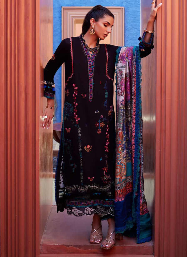 FARAH TALIB AZIZ UN-STICHED 3 PC|Suay | FTA-01