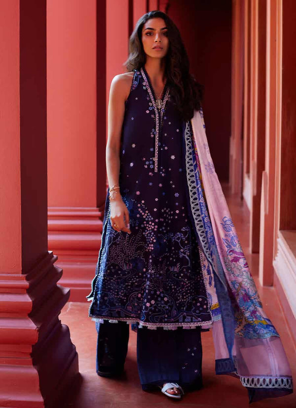 FARAH TALIB AZIZ UN-STICHED 3 PC|Suay |FTA-04