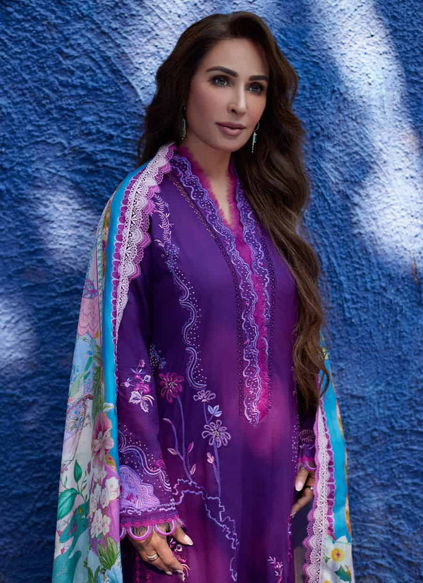 FARAH TALIB AZIZ UN-STICHED 3 PC|Suay | FTA-07