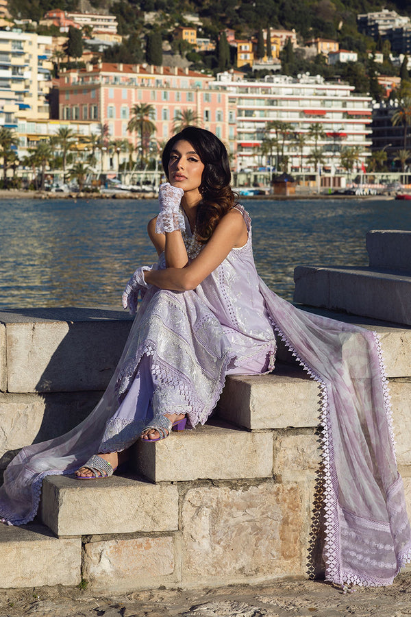 ZOHA BY ANSAB JAHANGIR UN-STITCHE 3PC | French Lavender