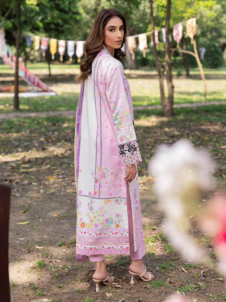 RAJBARI SCHIFFLI PRINTKARI UN-STITCHED 3PC | D-01