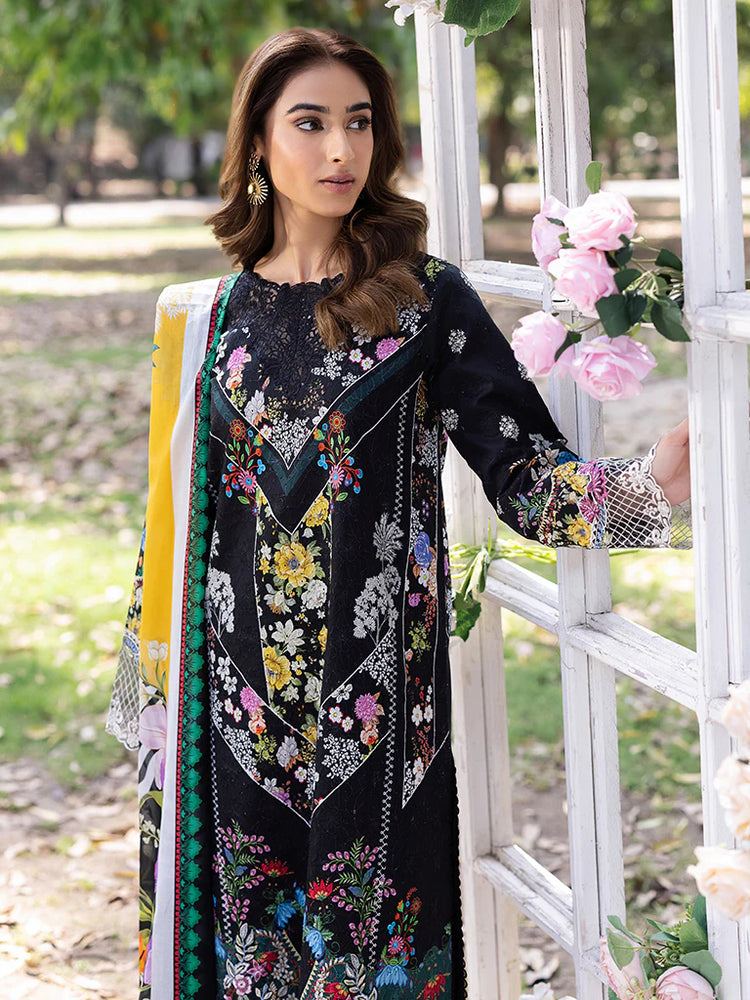 RAJBARI SCHIFFLI PRINTKARI UN-STITCHED 3PC |D -10