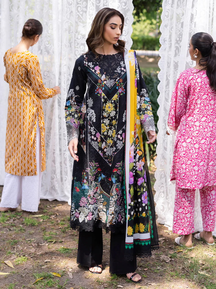 RAJBARI SCHIFFLI PRINTKARI UN-STITCHED 3PC |D -10