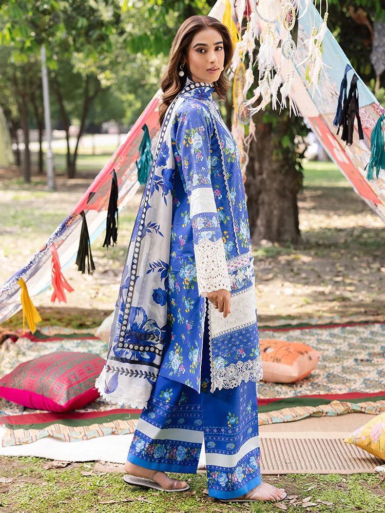 RAJBARI SCHIFFLI PRINTKARI UN-STITCHED 3PC | D-06