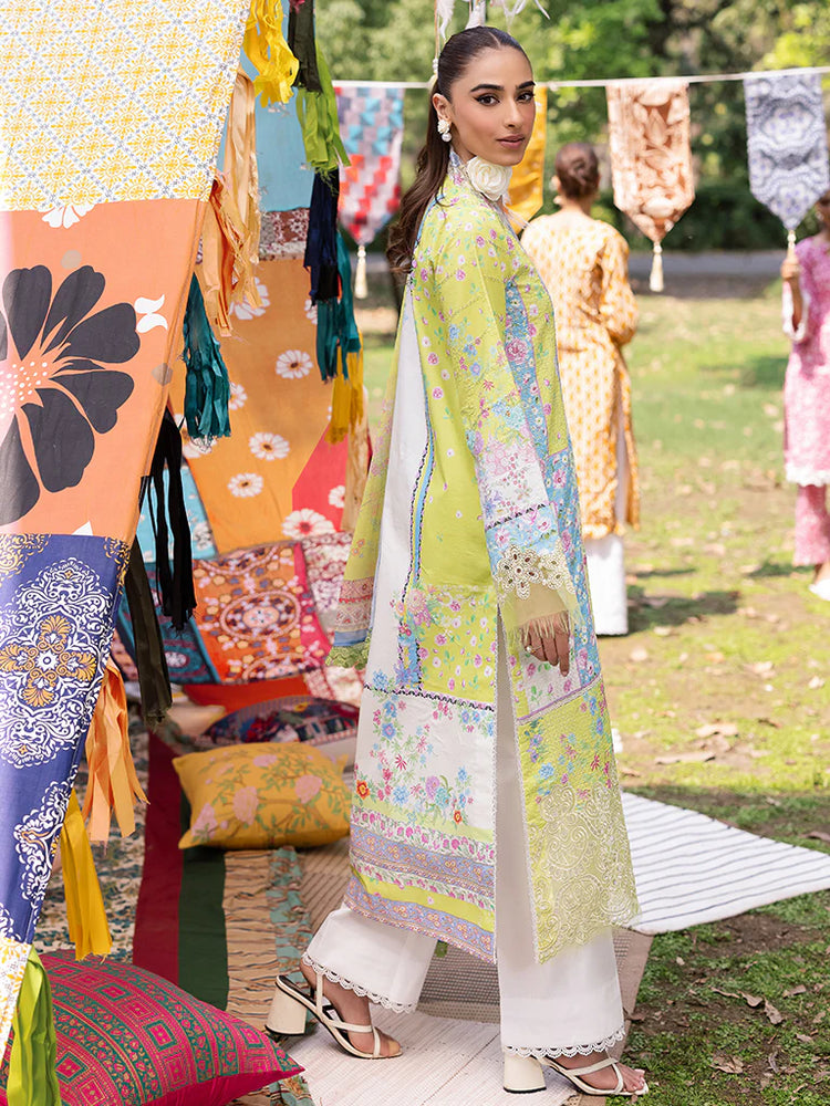 RAJBARI SCHIFFLI PRINTKARI UN-STITCHED 3PC |D -09