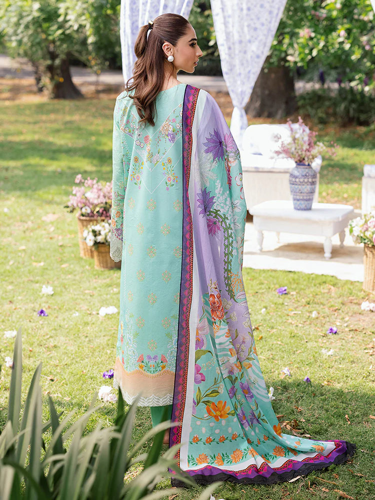 RAJBARI SCHIFFLI PRINTKARI UN-STITCHED 3PC | D-05