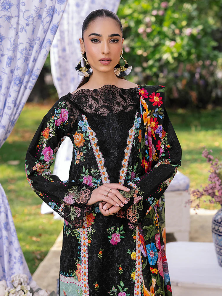 RAJBARI SCHIFFLI PRINTKARI UN-STITCHED 3PC | D-03