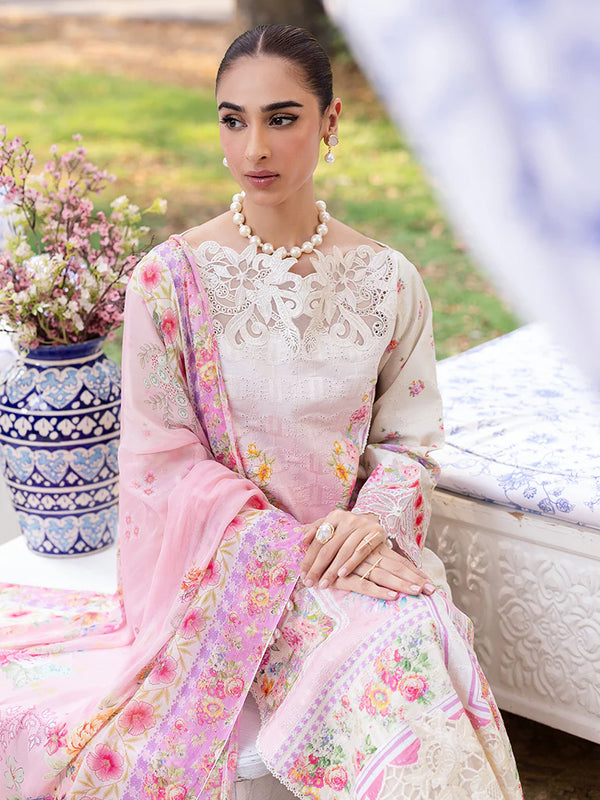 RAJBARI SCHIFFLI PRINTKARI UN-STITCHED 3PC | D-07