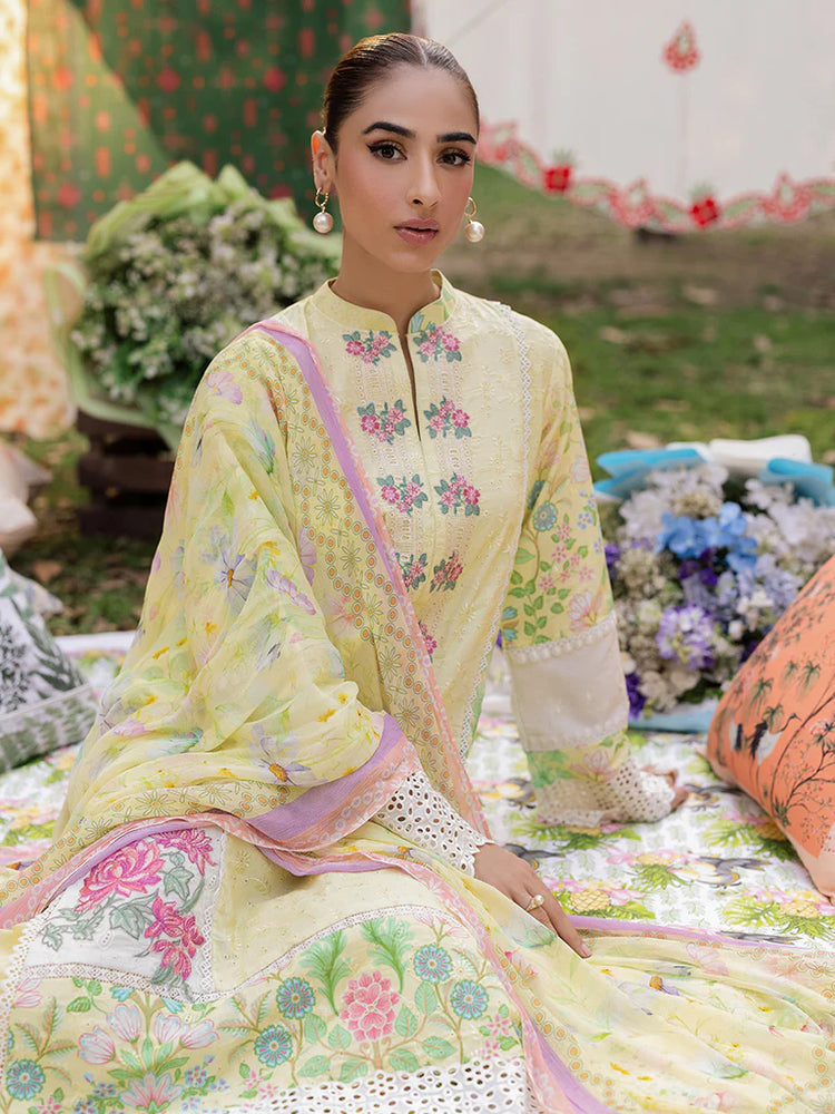 RAJBARI SCHIFFLI PRINTKARI UN-STITCHED 3PC |D -11