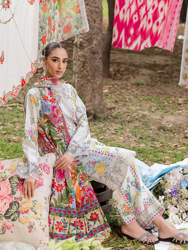RAJBARI SCHIFFLI PRINTKARI UN-STITCHED 3PC | D-08