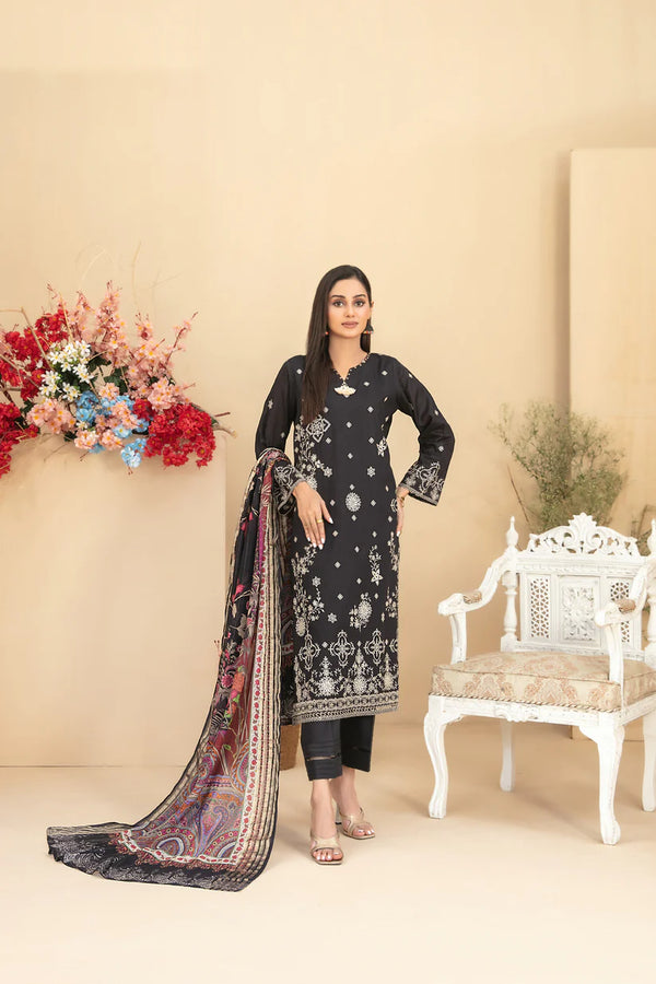 ZENARA BY TAWAKKAL SEMI-STITCHED 3PC | D-1894