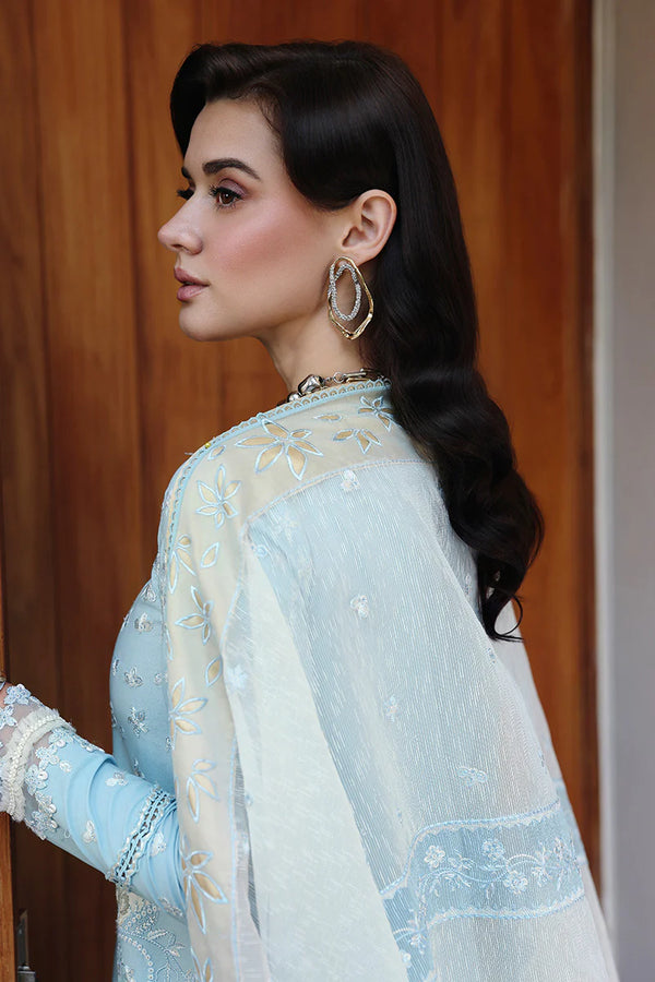 QALAMKAR CHIKANKARI UN-STITCHED 3PC| CM-05 NAYRA