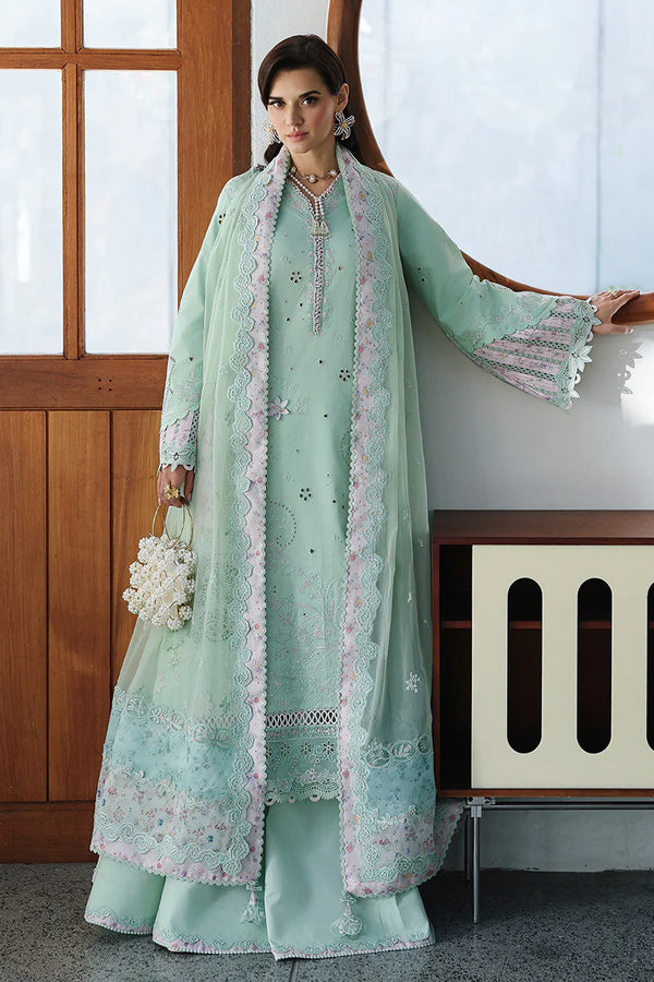 QALAMKAR CHIKANKARI UN-STITCHED 3PC| CM-08 SEREN