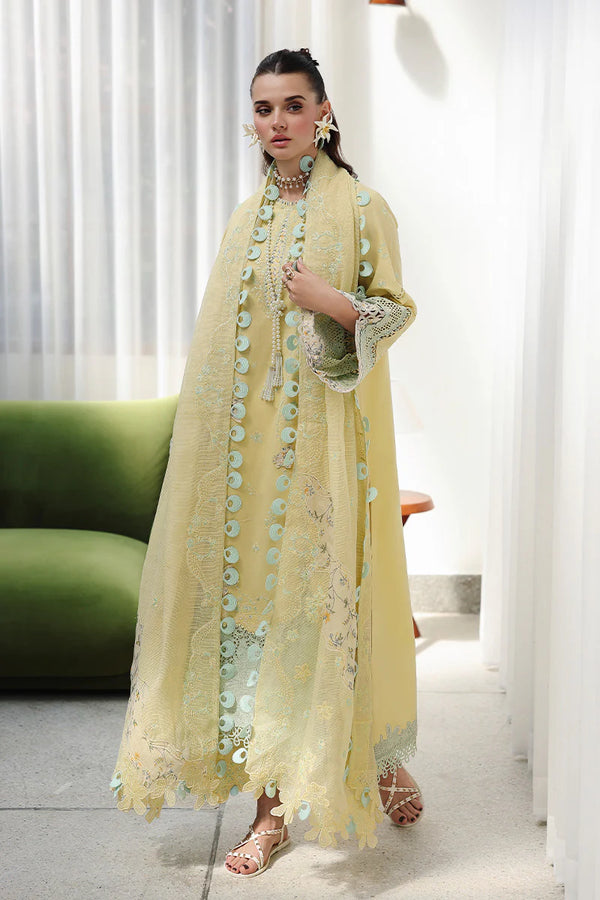 QALAMKAR CHIKANKARI UN-STITCHED 3PC| CM-02 AYLA