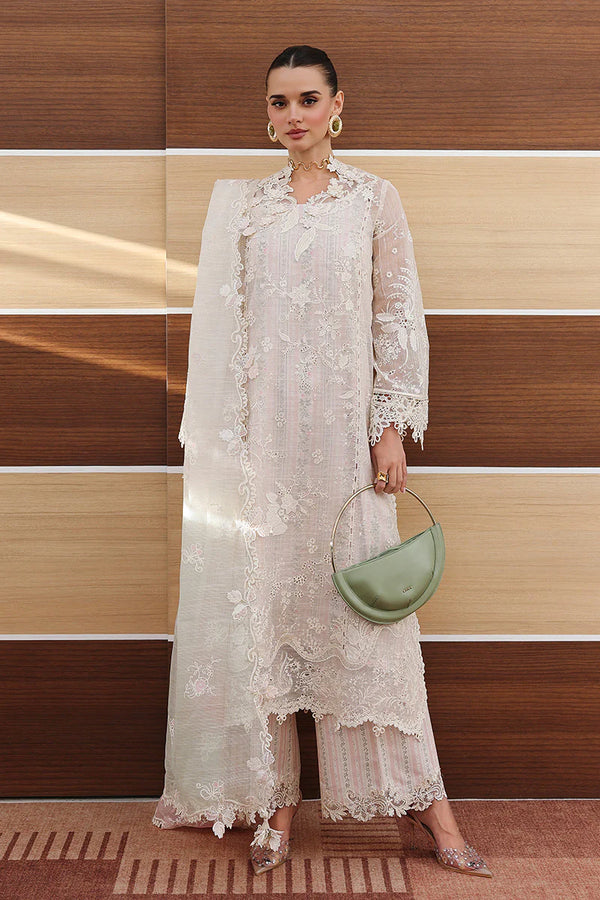 QALAMKAR CHIKANKARI UN-STITCHED 3PC| CM-04 ZIMAL