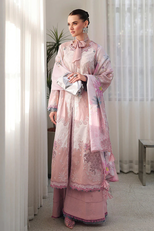QALAMKAR CHIKANKARI UN-STITCHED 3PC| CM-06 NOURA