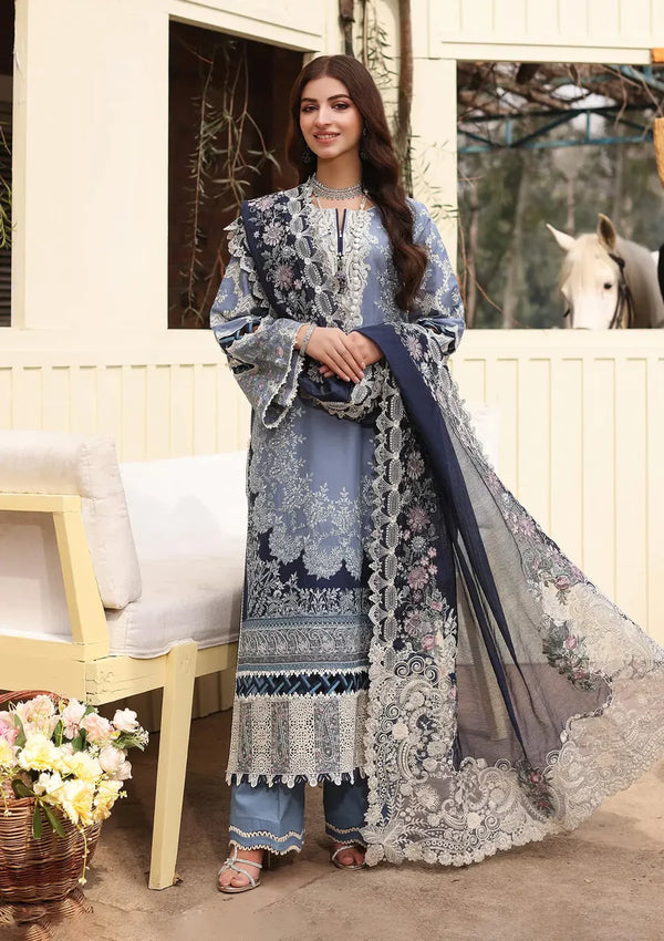 KAHF EXCLUSIVE | LUXURY LAWN UN-STITCHED 3PC| KFL-04 KINZA