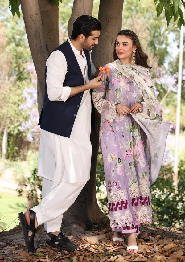 ELAF PREMIUM PRINT UN-STICHED 3PC|ECK-03A