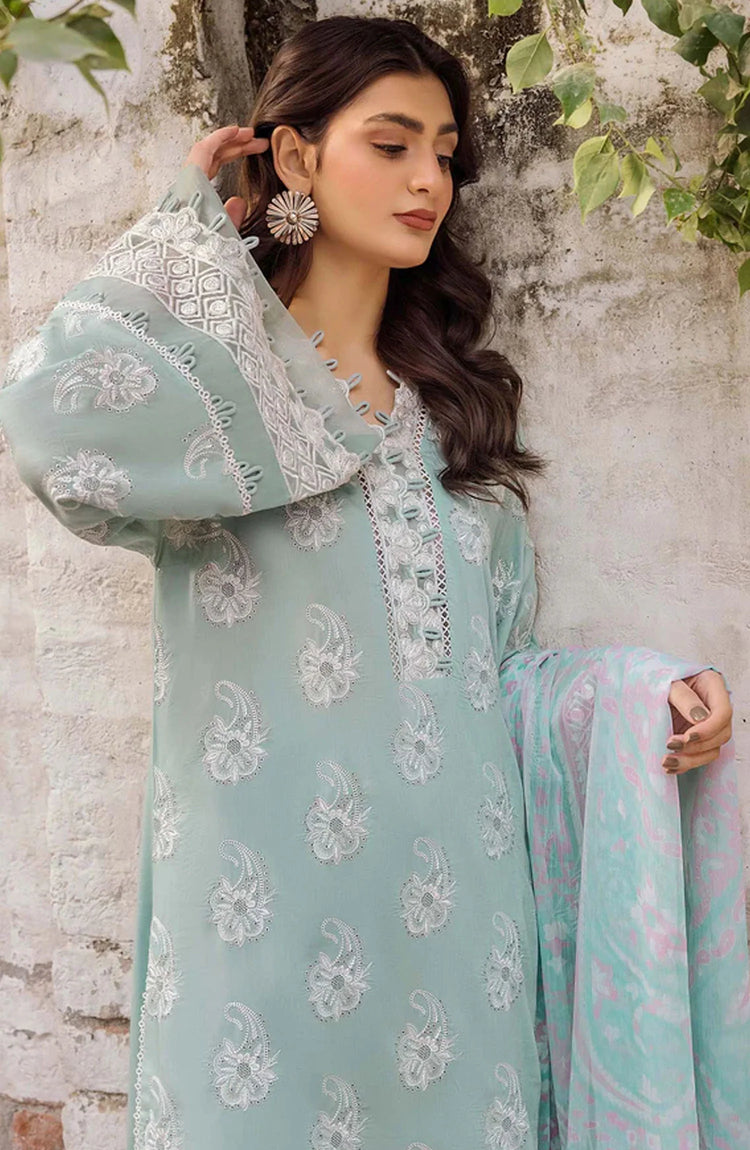 Adans Libas Embroidered Lawn Unstitched 3 Piece Suit - 4770