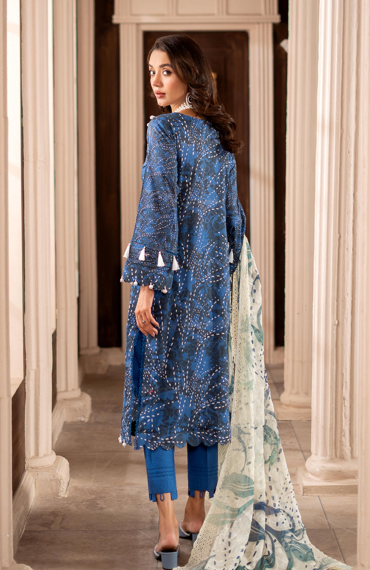 ALZOHAIB SUNSHINE BLOOM UN-STITCHED 3PC | D-01
