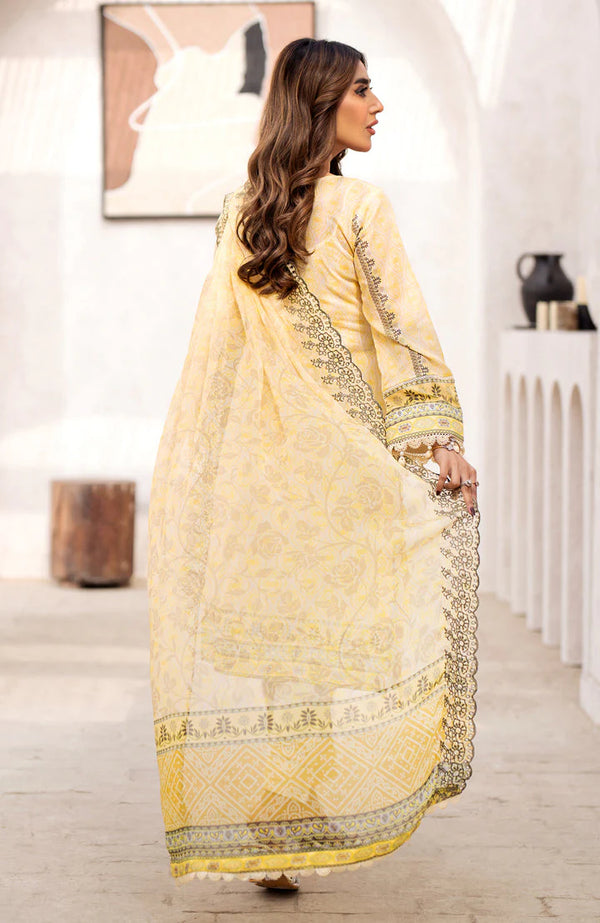 SUNSHINE BLOOM BY ALZOHAIB UN-STITCHED 3PC| D-01