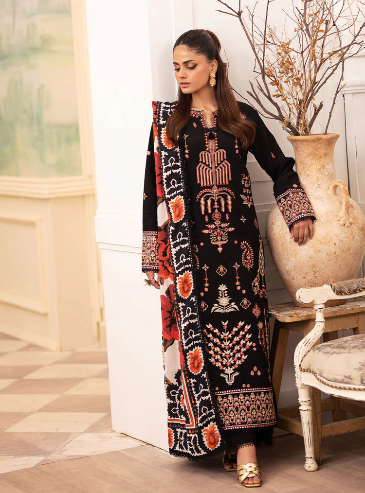 MERAKI BY ROHEENAZ FALL WINTER UN-STITCHED 3PC-FREYA