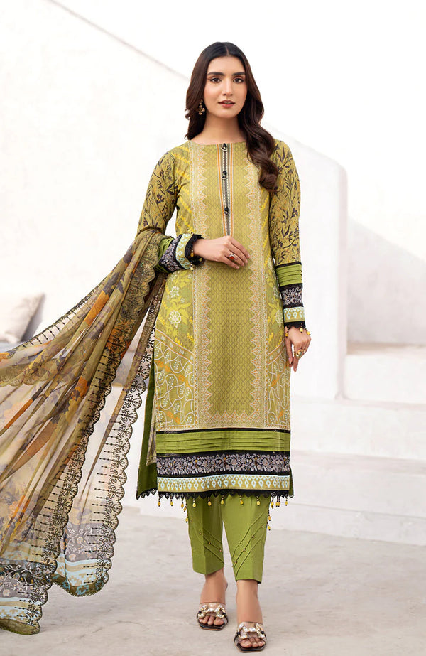 SUNSHINE BLOOM BY ALZOHAIB UN-STITCHED 3PC| D-10