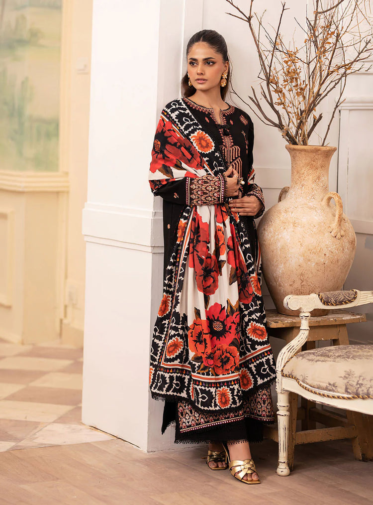 MERAKI BY ROHEENAZ FALL WINTER UN-STITCHED 3PC-FREYA