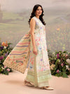 CHIKANKARI 3-Piece Unstitched Digital Printed Lawn Suit