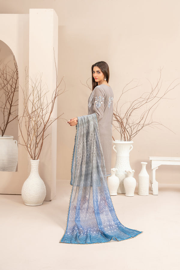 MAHLAA LAWN STITCHEDBY TAWAKKAL D-2790