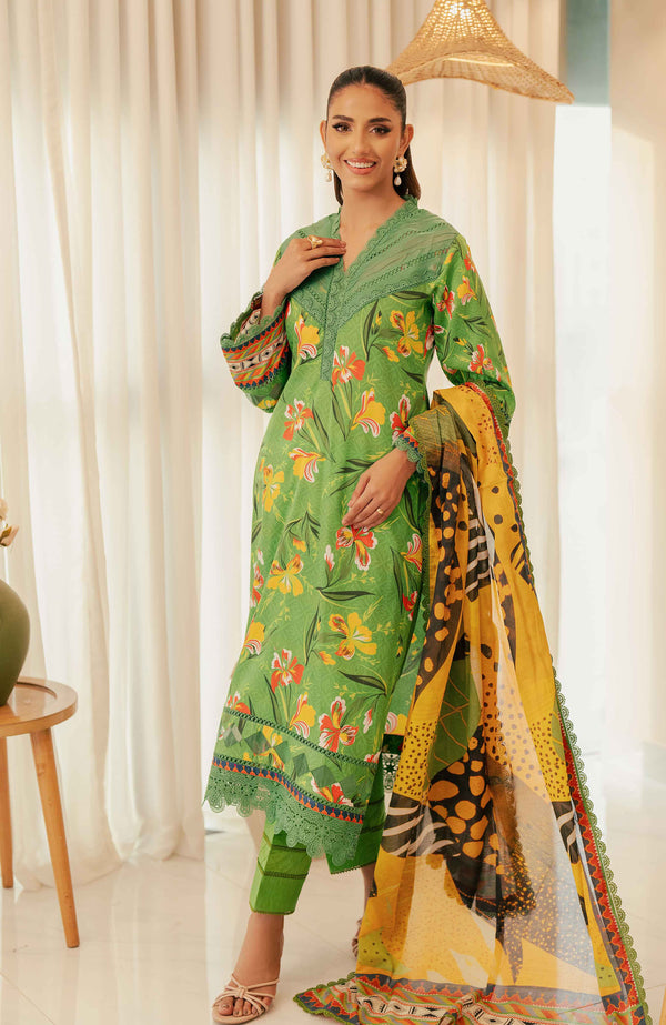 SUNSHINE BLOOM - COTTON SILK | UN-STITCHED-3PC | S-11