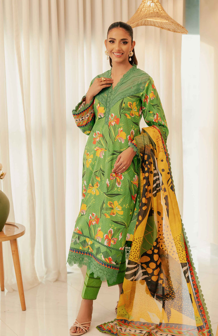 SUNSHINE BLOOM - COTTON SILK | UN-STITCHED-3PC | S-11