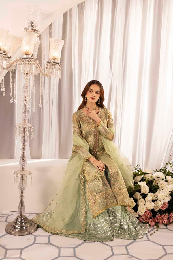 ZARDOZI NIKAH- 11 SAGE GREEN