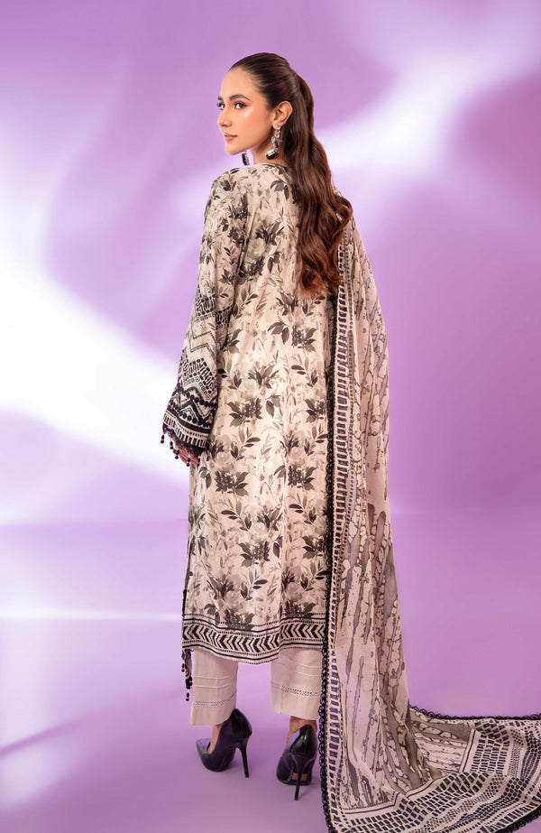 COLORS ALZOHAIB Bana Dupatta 3-Piece Unstitched Lawn-CDB-24-12