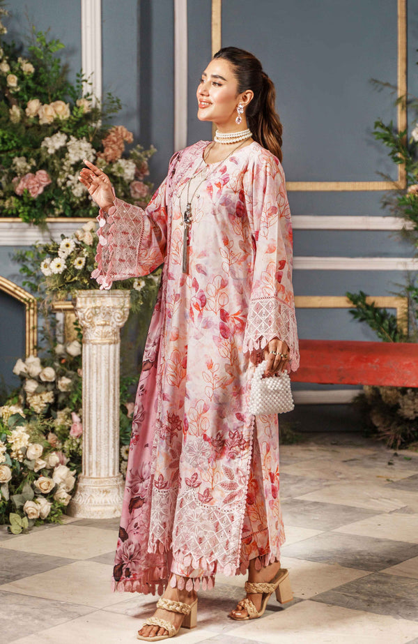 PRINTKARI BY ALZOHAIB CUTWORK UN-STITCHED 3PC | D-12