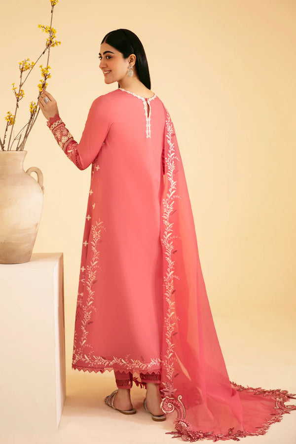 QLINEKARI BY QALAMKAR UN-STICHED 3PC|SQ-09 SENA