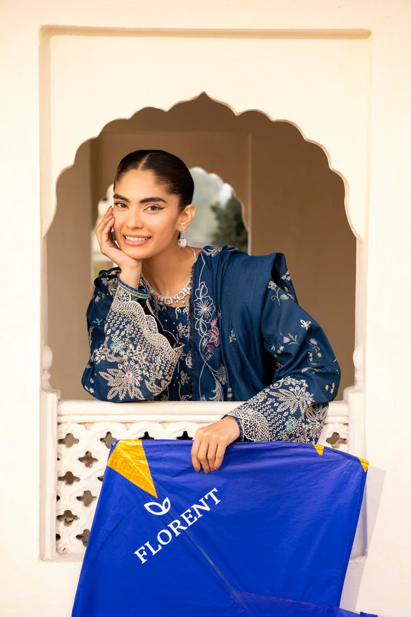 BASANT CHIKANKARI LUXURY BY FLORENT UNSTITCHED| 2026-FBC - 8B
