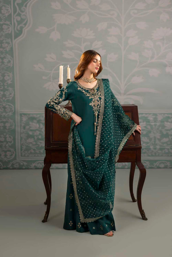 ZARDOZI SILK- EMERALD