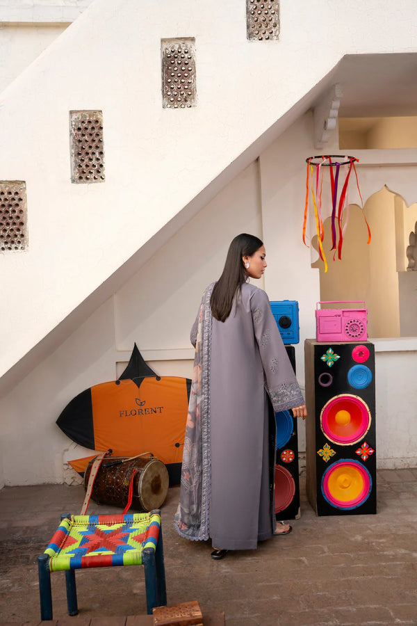 BASANT CHIKANKARI LUXURY BY FLORENT UNSTITCHED| 2026-FBC - 7B