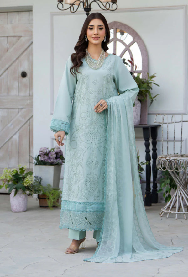 AVIVA BY HUMDUM UN-STITCHED 3PC | D-04