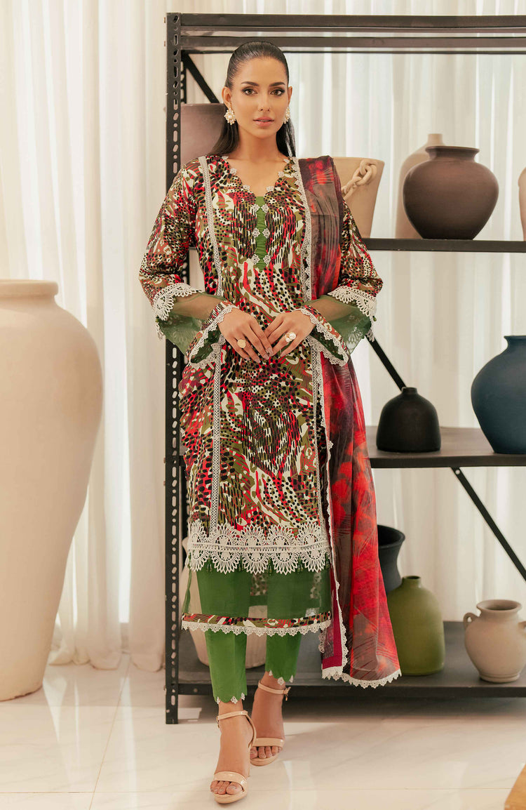 SUNSHINE BLOOM - COTTON SILK | UN-STITCHED-3PC | S-14