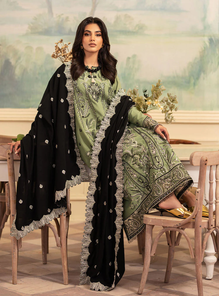 MERAKI BY ROHEENAZ FALL WINTER UN-STITCHED 3PC-OLIVIA