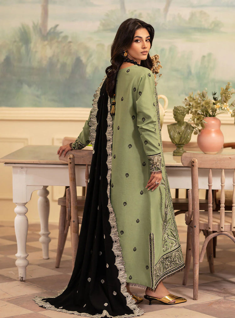 MERAKI BY ROHEENAZ FALL WINTER UN-STITCHED 3PC-OLIVIA