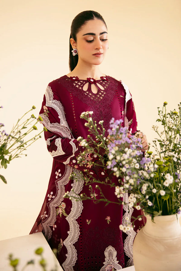 QLINEKARI BY QALAMKAR UN-STICHED 3PC|SQ-11 ZENAL