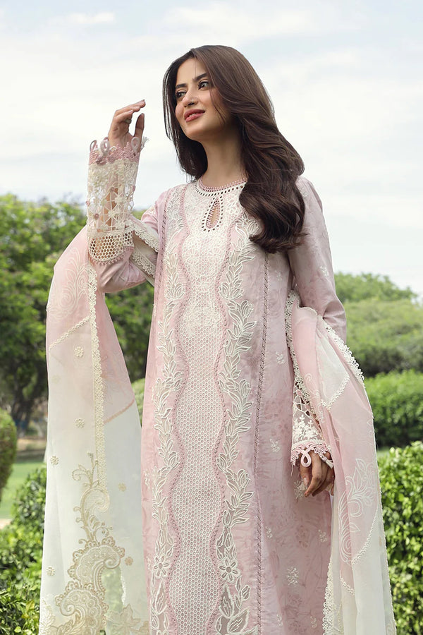 QALAMKAR FESTIVE UN-STICHED 3PC|PS-09