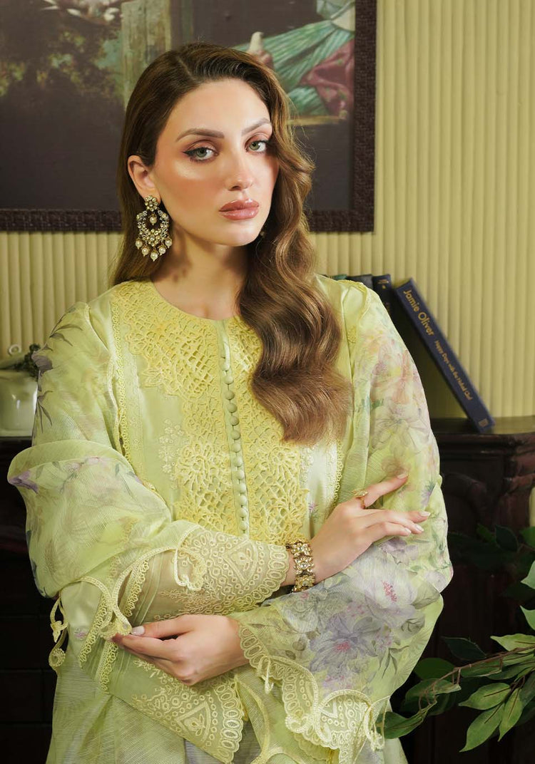 ZARQASH TRESOR UN-STICHED 3PC|ZQT 008 PRIMROSE