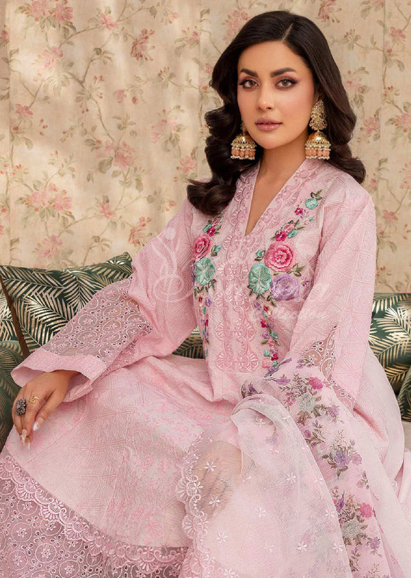 MAH - E ROOH BY KARMA STITCHED LAWN KC-1372 (BLUSH PINK)