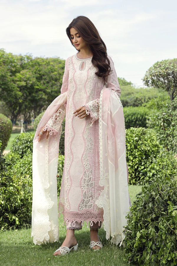 QALAMKAR FESTIVE UN-STICHED 3PC|PS-09