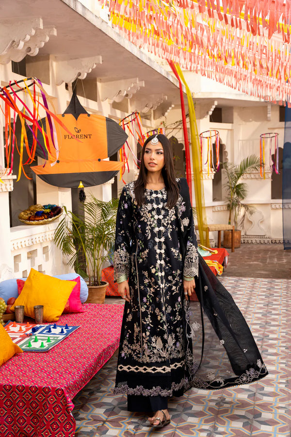 BASANT CHIKANKARI LUXURY BY FLORENT UNSTITCHED| 2026-FBC - 8A