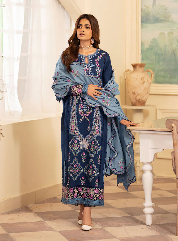 MERAKI BY ROHEENAZ FALL WINTER UN-STITCHED 3PC-SKYLAR